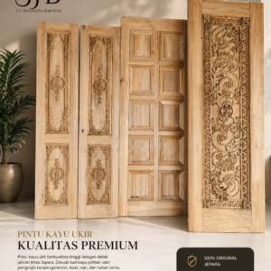 Pintu Kayu Ukir Jepara Premium – Desain Klasik & Minimalis Berkualitas Tinggi | SJB