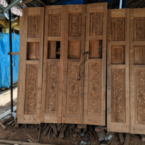 Pintu Kayu Ukir Klasik – Handmade Motif Ukiran Elegan
