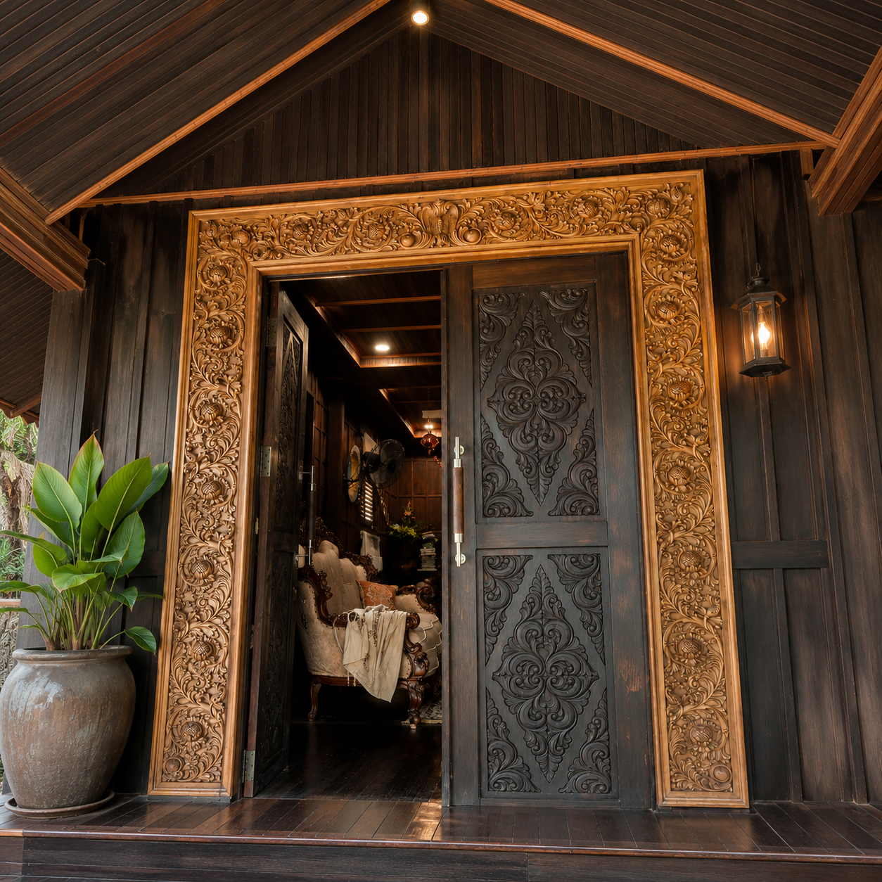 pintu gebyok ukir hitam elegan – kombinasi mewah kayu jati & ukiran jepara pintu gebyok ukir hitam elegan – kombinasi mewah kayu jati & ukiran jepara