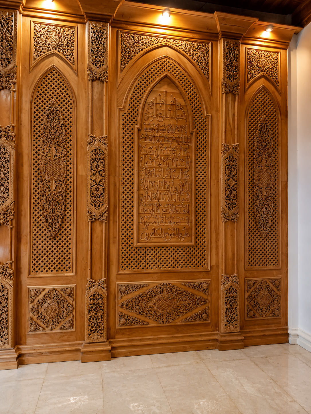 panel dinding kaligrafi ukir kayu jati mewah – dekorasi islami elegan panel dinding kaligrafi ukir kayu jati mewah – dekorasi islami elegan