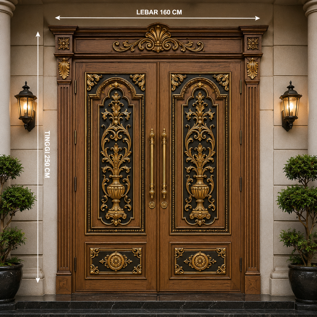 pintu rumah ukir italia premium natural black gold 160 x 250 cm pintu rumah ukir italia premium natural black gold 160 x 250 cm