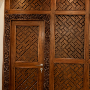 pintu gebyok minimalis ukir jepara kayu jati – partisi interior elegan modern