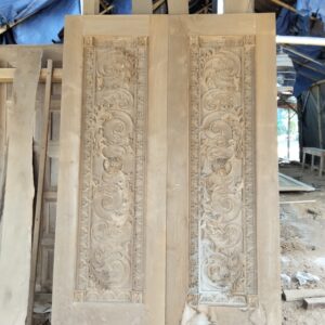 pintu ukir kayu jati premium natural black gold elegance