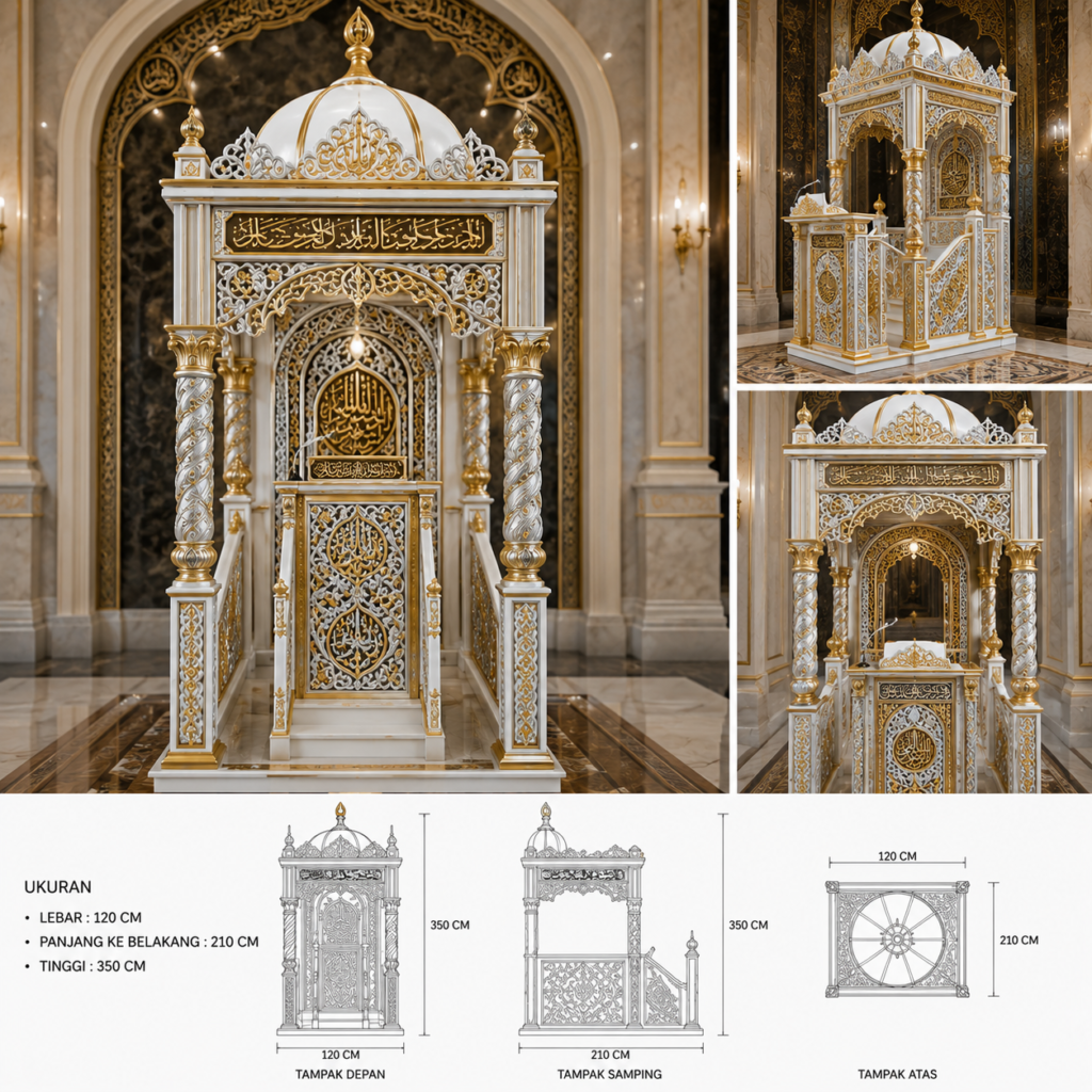 Shof Perempuan Masjid Ukiran Kaligrafi Arab & Motif Kalimantan Barat – Panjang 1200 b745c1a5 e53d 436e b507 0ada665bc9dd